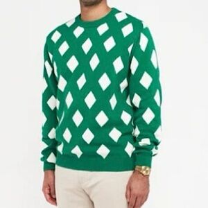 Bogey Boys by Macklemore Diamond Rhombus Golf Jumper Sweater, Size S, NWT